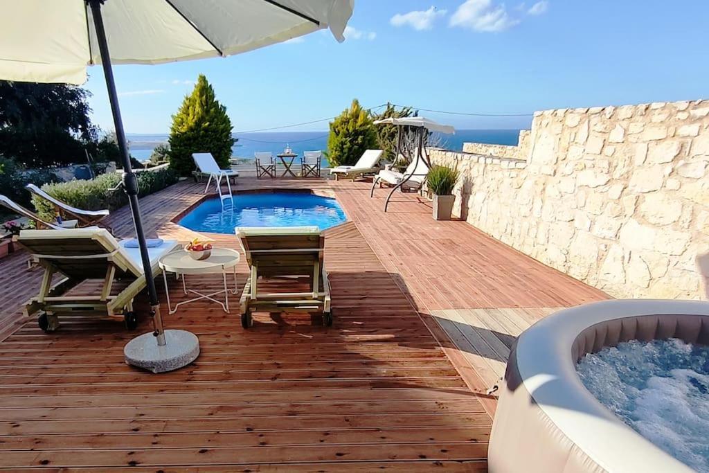 Pamela'S House "Private Pool And Spa" Karteros Eksteriør bilde
